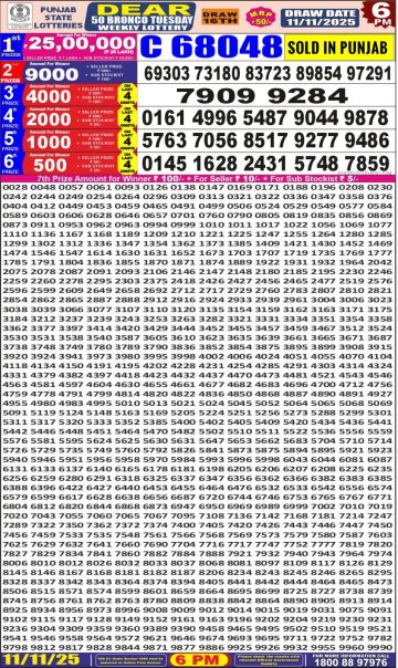 Punjab State Dear 50 Bronco Tuesday Weekly Lottery Result 6pm 11.11.25 Declared img 20251111 wa0034.jpg